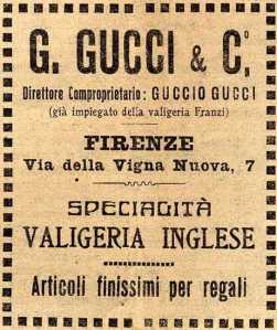 Gucci advertising, Sassaiola Fiorentina, April 8th 1922